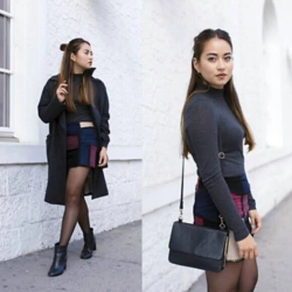 Zara Suede Patchwork Mini Skirt - Picture 2 of 14